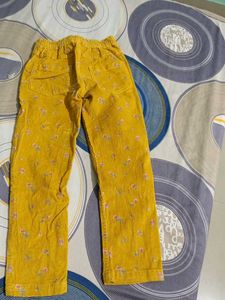 Floral Corduroy Pants - Size Kids