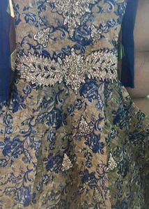 diamond work long ethnic gown