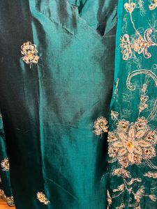 Beautiful Emerald pure silk Green suit