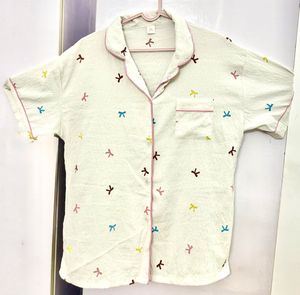 Cute Bow Pajama Top