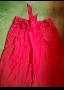 Ankle length flared palazzos with elasticated wais
