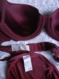 Burgundy Bra &amp; Panty Set