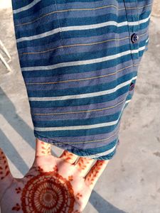 Striped Button-Down Tunic