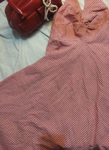 Gingham Print Halter Neck Midi Dress