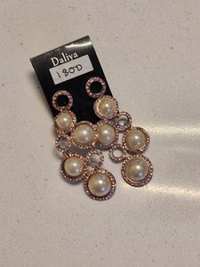 Dazzling Pearl &amp; Crystal Earrings