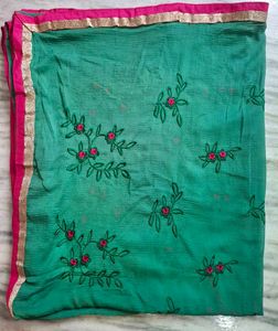 ​Rani Pink Embroidered Kurti &amp; Salwar Set