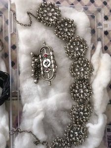 Bohemian Oxidised Silver Jewellery Set