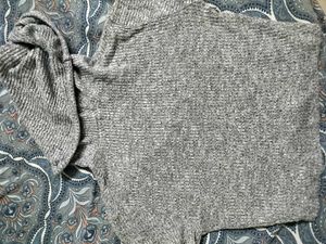 Gray Cropped Hoodie Top
