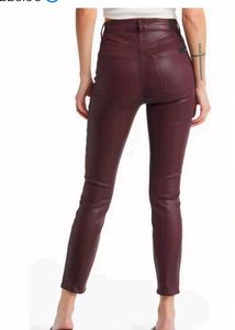 H&amp;M Burgundy S/M Leather Type  high waist