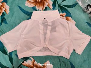 Shein Spread Collar Plunging Neck Twisted Front