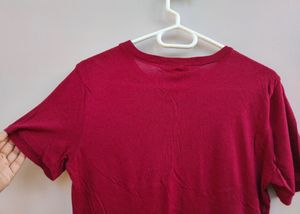 Forever 21 Maroon/Burgundy T-shirt