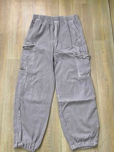 Grey Cargo Jogger Pants