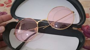 Pink Tinted Round Sunglasses