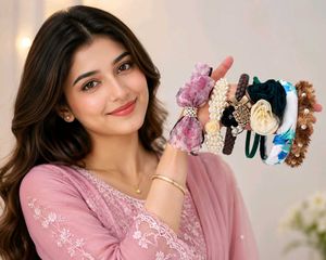 6 Hairband Combo 🌈 Cute Flower & Pearl