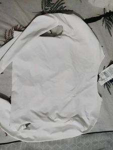 White Cut-Out Long Sleeve Top