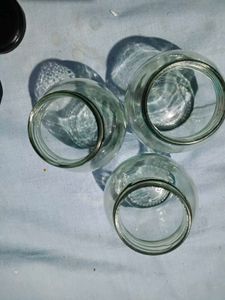 Set of 3 Glass Jars with Lids