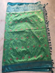 🎉Today only🎉Elegant Green &amp; Blue Saree