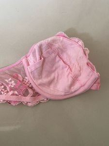 Pink Lace Balconette Bra