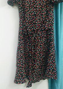 Black Frilled Knee Length Very Smart Frock
