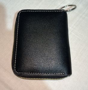 Cute Black Wallet with Keyring