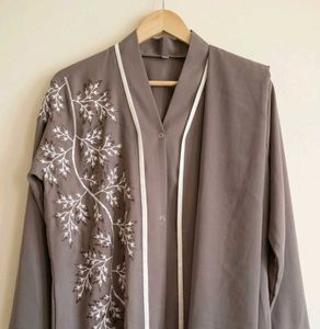 Embroidered Abaya with Scarf
