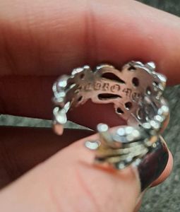 chrome hearts double floral ring