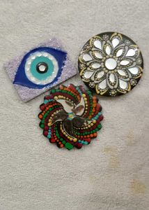 Evil Eye & Mandala Artisan Magnets (Pack of