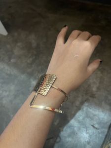 Hammered Geometric Cuff Ring