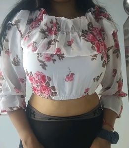 Georgette Crop Top Combo
