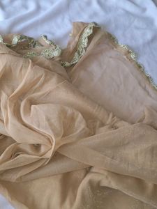 Elegant Golden y2k Saree