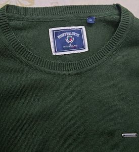 Peter England Olive Green Crewneck Sweater
