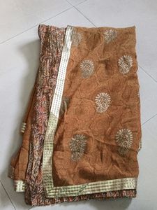 Mustard Georgette Saree With blouse