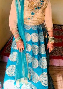 Teal & Gold Indian Lehenga Set