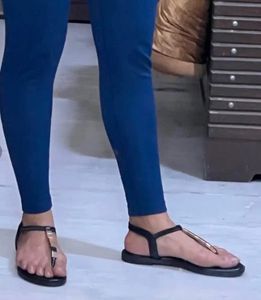 Black Inc.5 Flat Sandals- Size 40