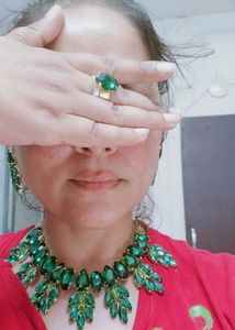 Emerald Crystal Jewellery Set