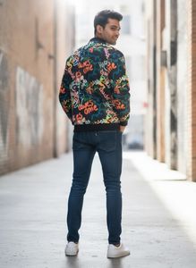 boys Graffiti Print Bomber Jacket