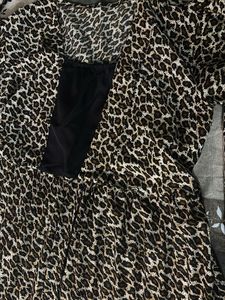 Leopard Print Mini Dress with Belt