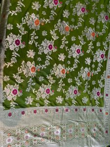 Stunning Green Silk Saree
