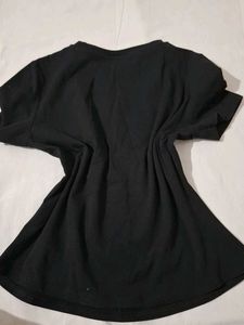 Cute Black Crop Top with Pink Bow