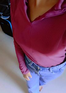 women's top with zip