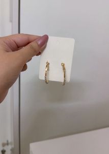 Sparkling Golden Hoop Earrings