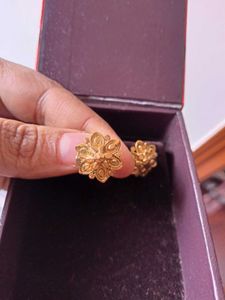 Gold Flower Stud Earrings