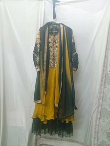 Embroidered Gown with dupatta
