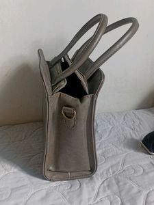 Chanel Style Gray Top Handle Bag