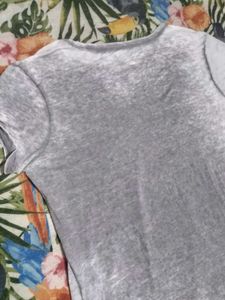 Grey V-Neck Tee - Casual Comfort