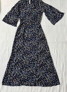 Aeropostale Navy Blue Floral Maxi Dress