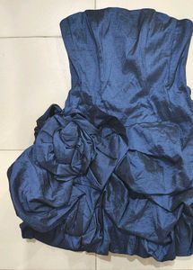 Stunning Blue Strapless Bubble Dress