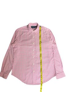 Pink Gingham Button-Down Shirt