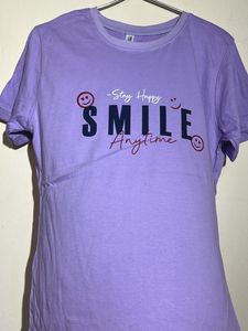 New Lavender Smile Graphic Tee
