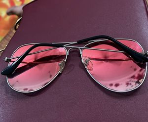 Aviator Sunglasses with Pink Lenses